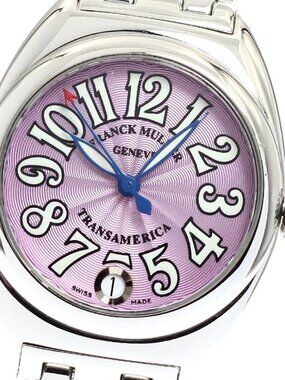FRANCK MULLER Trans America 2000L Date pink Dial Auto quartz Ladies Watch_916172